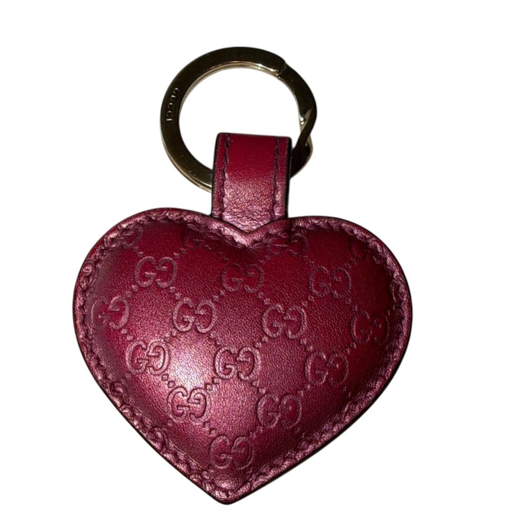 Gucci Leather Keychain with Gold Accent and Gucci gift bag - Picture 4 of 6